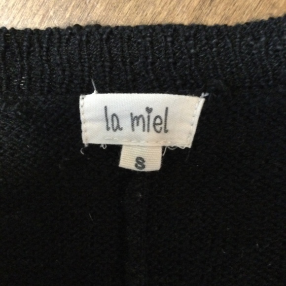 Black sheer knitted sweater - Picture 3 of 4